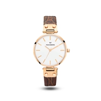 Mock Bergh MO126 White Dial Leather Strap Ladi..