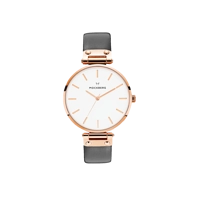 Mock Bergh MO509 White Dial Leather Strap Ladi..