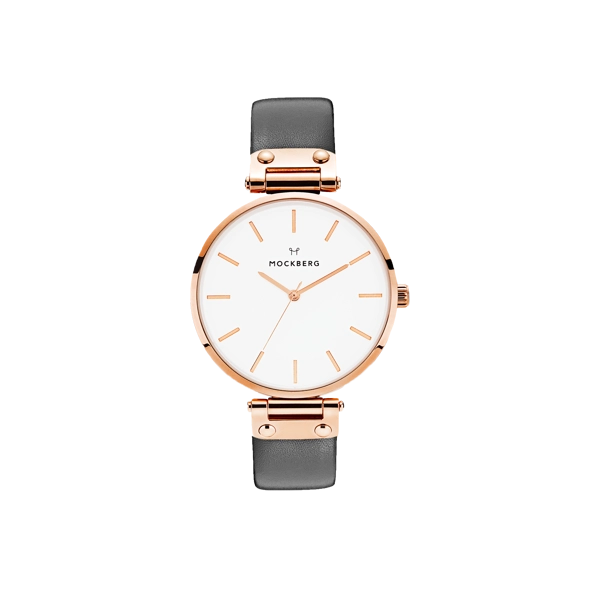 Mock Bergh MO509 White Dial Leather Strap Ladies Watch