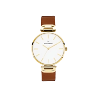 Mock Bergh MO511 White Dial Leather Strap Ladi..