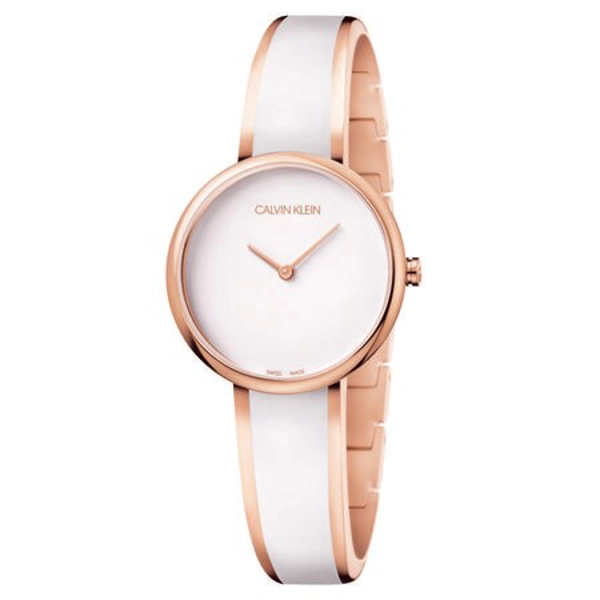 Calvin Klein K4E2N616 White Dial Stainless Steel Strap Ladies Watch