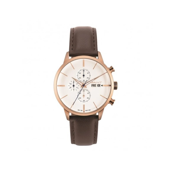 Gant GTAD06300599L White Dial Leather Strap Gents Watch