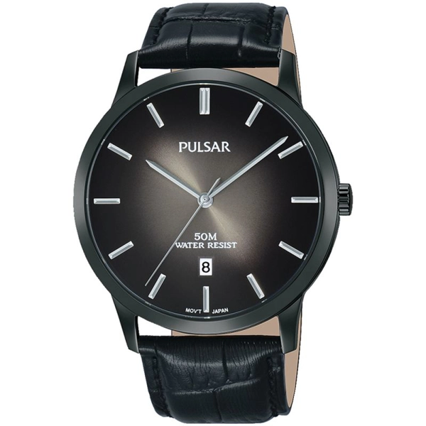 Pulsar PS9535X1 Grey Dial Leather Strap Gents Watch