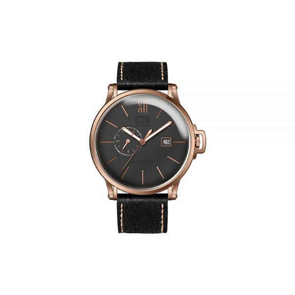 The One A302L2 Black Dial Leather Strap Gents Watch