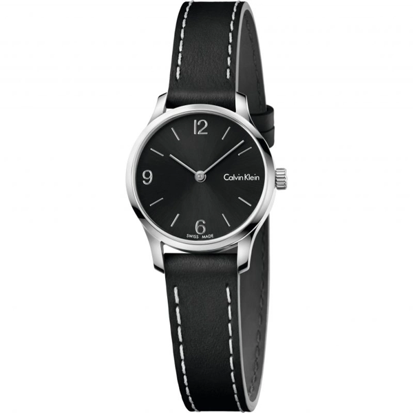 Calvin Klein K7V231C1 Ladies Black Leather Strap Watch
