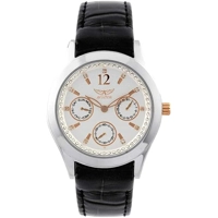 Aviator AVW3074L68 White Dial Leather Strap La..
