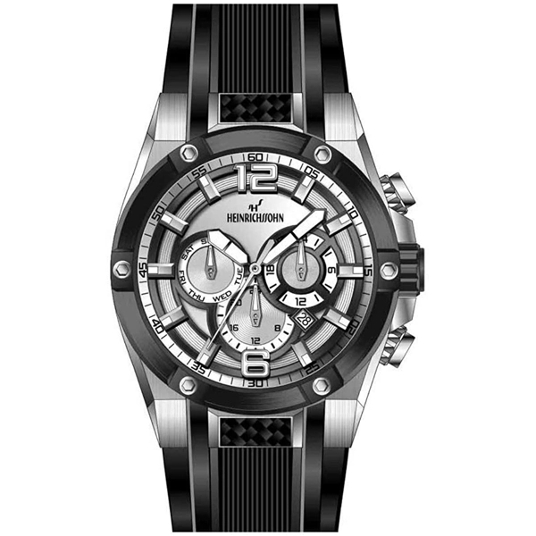 Heinrichssohn HS1011A Grey Dial Silicone Strap Gents Watch