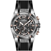 Heinrichssohn HS1011C Black Dial Silicone Stra..