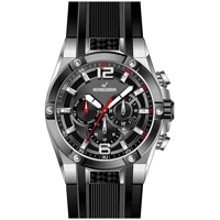 Heinrichssohn HS1011D Black Dial Silicone Stra..