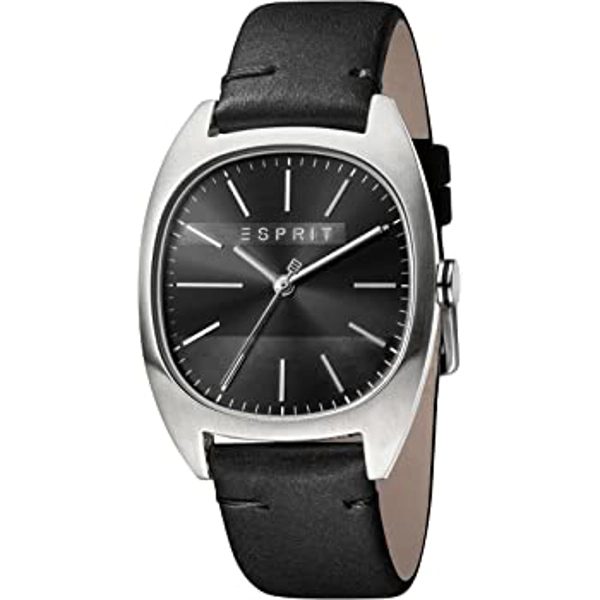 Esprit ES1G038L0025 Black Leather Strap Watch for Men