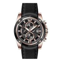 Heinrichssohn HS1012A Black Dial Leather Strap..