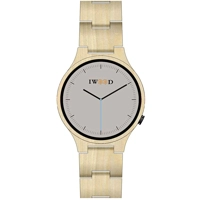 Iwood IW18441001 Beige Wood Strap Watch for Men