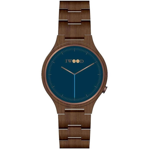 Iwood IW18441004 Mens Brown Wood Strap Watch