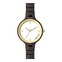 Iwood IW18442002 Brown Wood Strap Watch for La..