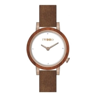 Iwood IW18443002 Brown Leather Strap Watch for..