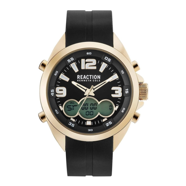 Kenneth Cole RK50488019 Black Leather Strap Watch for Men