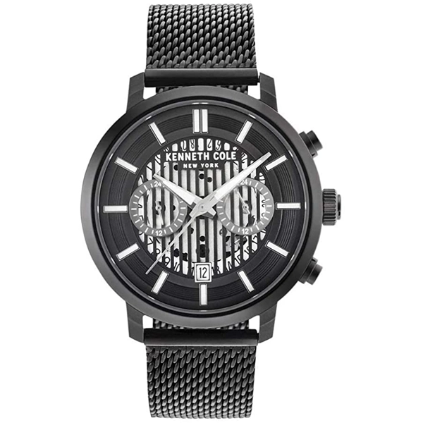Kenneth Cole KC50572003 Black Stainless Steel Strap Watch for Men