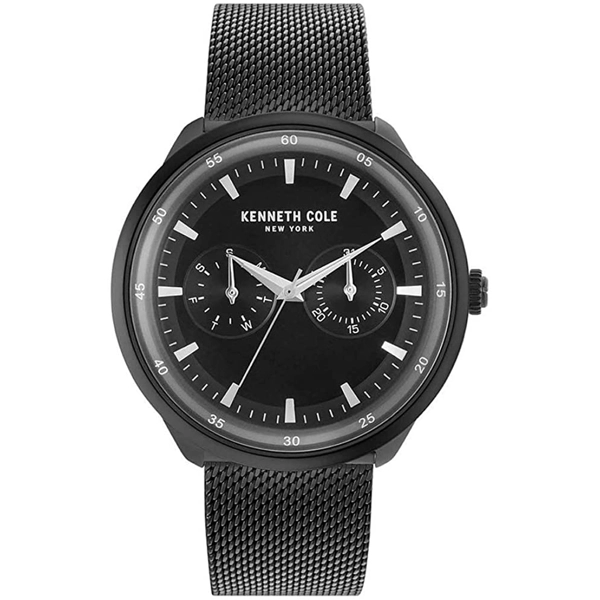 Kenneth Cole KC50577002 Men’s Black Dial Stainless Steel Strap Watch