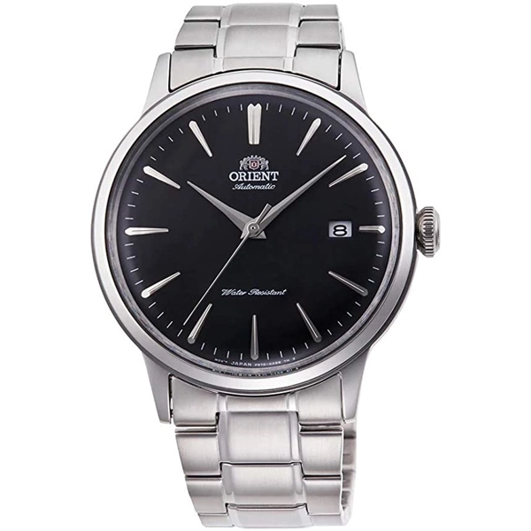 Orient RA-AC0006B10B Silver Stainless Steel Black Dial Men’s Watch