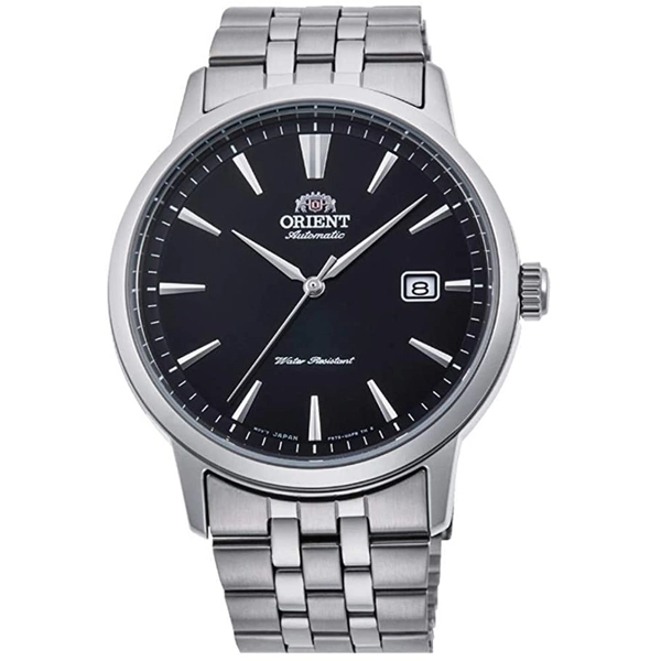 Orient RA-AC0F01B10B Silver Stainless Steel Black Dial Men’s Watch