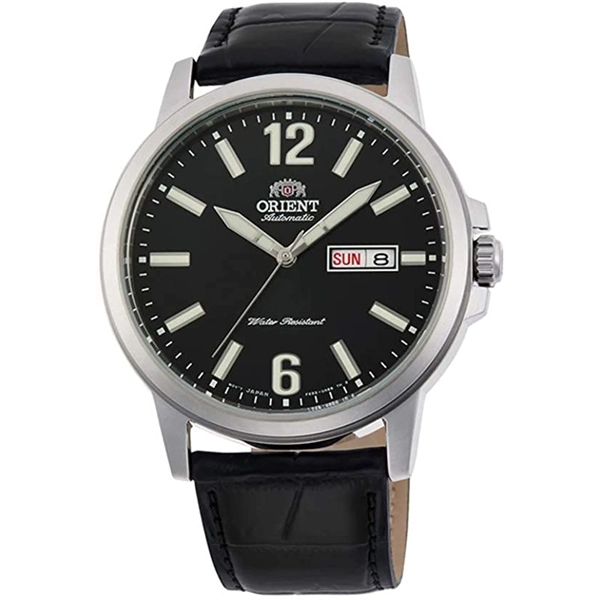 Orient RA-AA0C04B19B Black Leather Black Dial Watch for Men