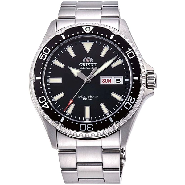 Orient FEM75001B6 Silver Stainless Steel Black Dial Watch for Men