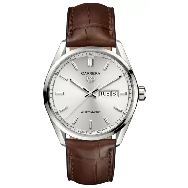 TAG Heuer WBN2011.FC6484 Silver Leather  Watches for Men