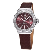 TAG Heuer WAH121B.FC6223 Women's Burgundy Fabr..
