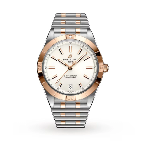 Breitling Chronomat U10380101A1U1 Silver Gold Stainless Steel Watches For Women