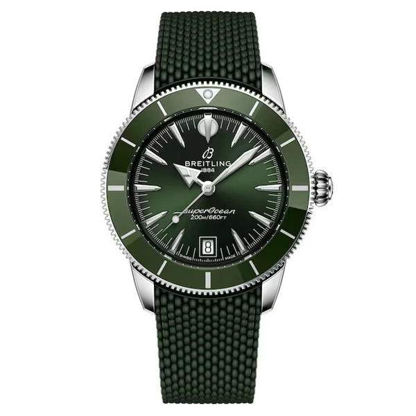 Breitling Superocean Heritage AB3110361L1S1 Green Leather Watches For Men