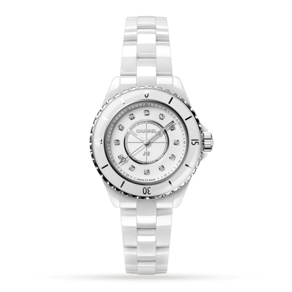 Chanel H5703 Women's White Ceramic Strap Watches