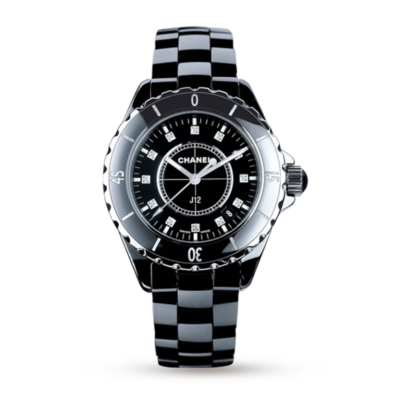 Chanel H01625 Women's Black Ceramic Strap Watches