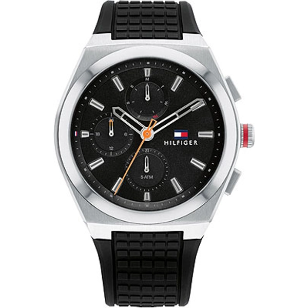 Tommy Hilfiger 1791898 Black Buckle Strap Quartz Watches for Men