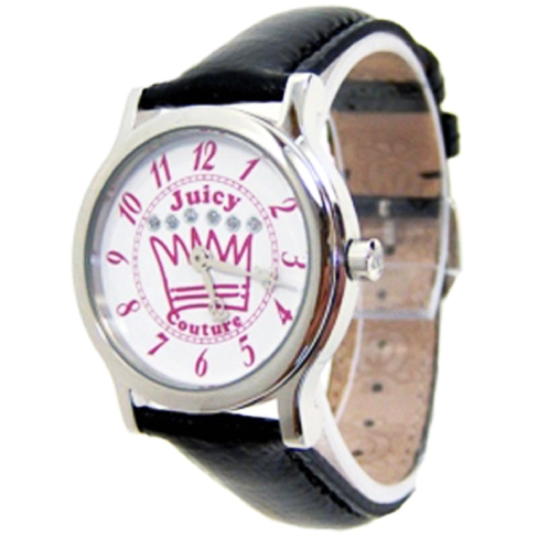 Juicy Couture 1900406 - Ladies Black Leather Strap Watch