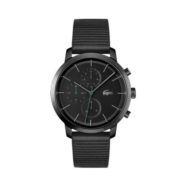 Lacoste Replay 2011177 Black Leather Watches For Men
