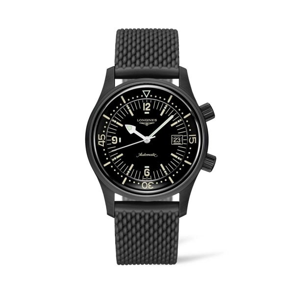 Longines Legend Diver L3.774.2.50.9 Black Rubber  Watches For Men