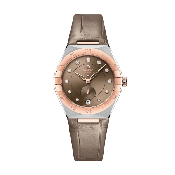 Omega Constellation Small Seconds 131.23.34.20.63.001 Brown Leather Watches for Women