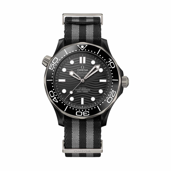 Omega Seamaster Diver 300M 210.92.44.20.01.002 Black & Grey Nato Watches for Men