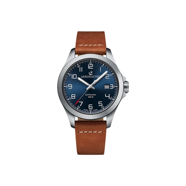 Aeronautec ANT-44077.03 - Mens Calf leather Buckle clasp Watch