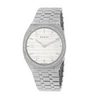 Gucci 25H Ya163401 Silver Stainless Steel Watc..