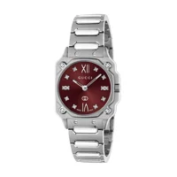 Gucci G-Flat Ya166508 Silver Stainless Steel W..