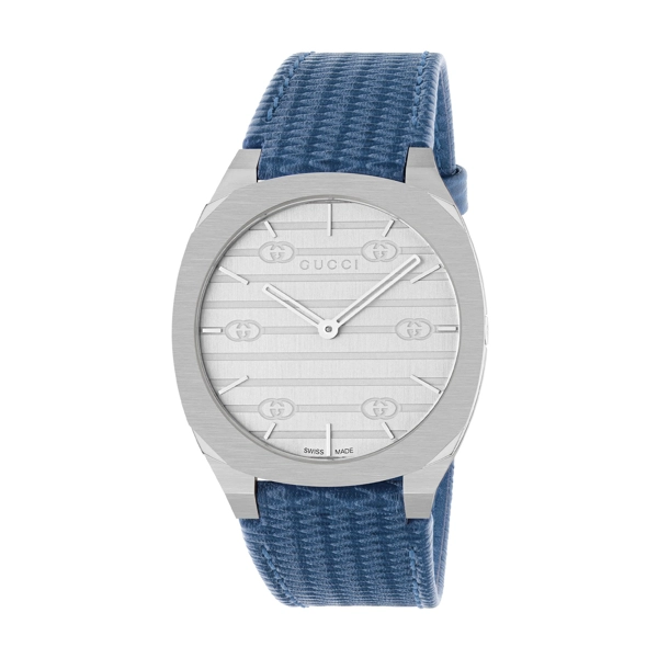Gucci YA163422 Silver Leather Watches For Men & Women