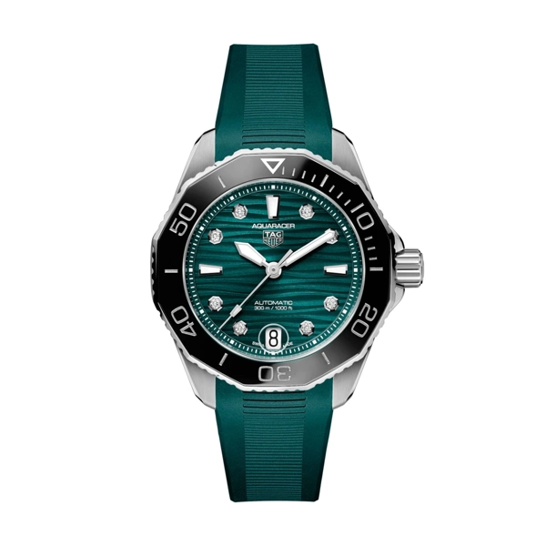 TAG Heuer Aquaracer Professional WBP231G.FT6226 Green Rubber Watches For Women