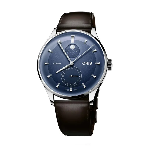 Oris Artelier Complication 01 782 7811 4055-07 6 20 17FC Brown Leather Watches for Men