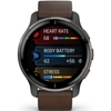 additional image for Garmin Venu® 2 Plus Slate Stainless Steel Bezel With Slate Case And Brown Band Smartwatch 010-02496-15