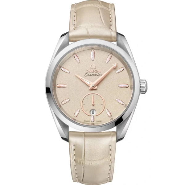 Omega Seamaster Aqua Terra 150M Small Seconds 220.13.38.20.09.001 Beige Leather Watches for Women
