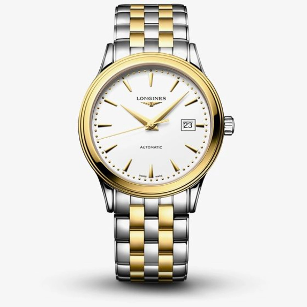 Longines Elegance Flagship Classic L4.984.3.20.7 Silver  Stainless Steel & Gold  Watches For Unisex