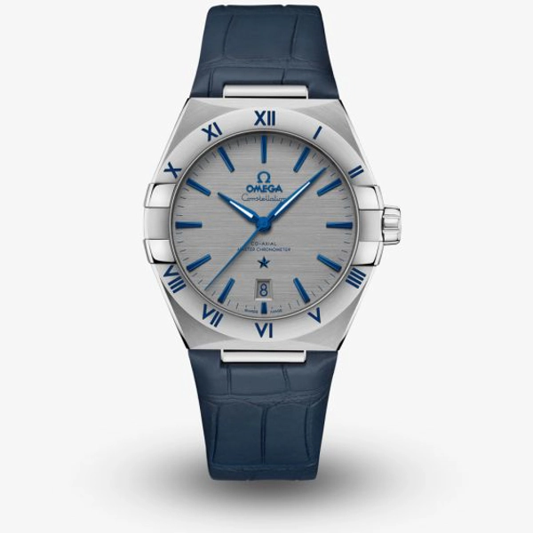 Omega Constellation 131.13.39.20.06.002 Blue Leather Watches for Men