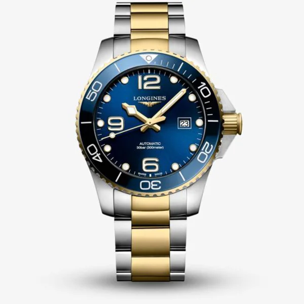 Longines Conquest HydroConquest L3.782.3.96.7 Silver Stainless Steel & Gold For Men