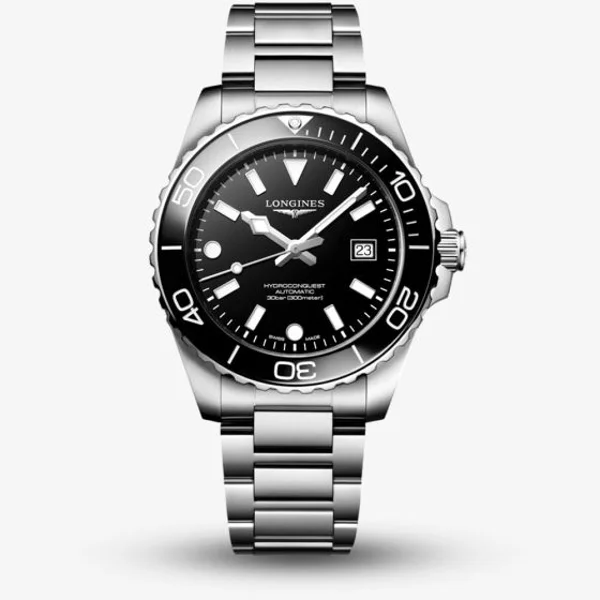 Longines Conquest HydroConquest L3.788.4.56.6 Silver Stainless Steel  For Men